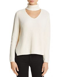 AQUA Cutout Turtleneck Sweater x at Bloomingdales